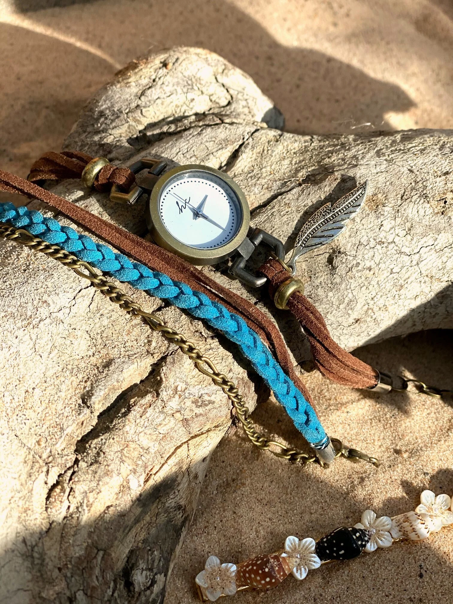 Hippie chic boho watch & bracelet set discount
